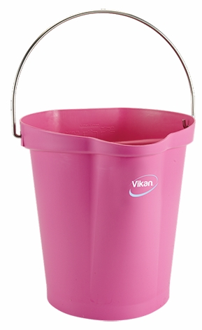 Other view of Heavy Duty Hygiene Bucket - Polypropylene - Pink - 12 L - 5686 - Vikan