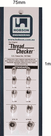 Other view of Thread Checker Panel - Wall Mounted - Metric/Imperial - 75 mm x 1 m - XXTHREADCHECK - Hobson