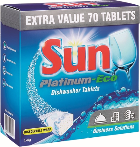 Other view of Dishwasher Tablets - 70 Per - Box - 100835149 - Sun® Platinum-Eco - Diversey