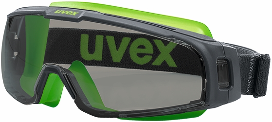 Other view of Safety Goggles - Vented - Grey/Lime Frame - Grey Lens - A/F, HC, S/E - 9308-255 - u-sonic - uvex