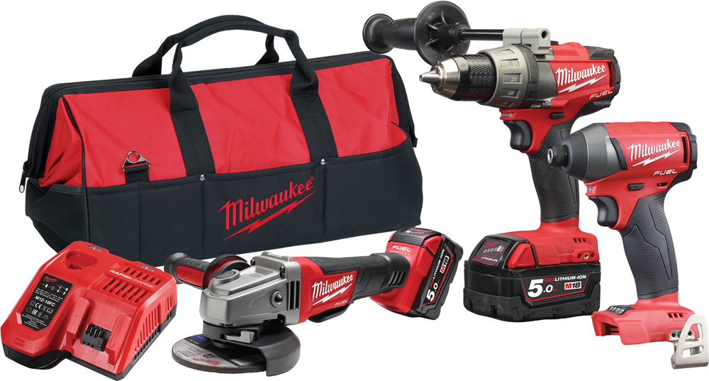 Other view of Milwaukee M18FPP3C-502B 18V 5.0Ah Li-ion Cordless Fuel Brushless 3 Piece Combo Kit