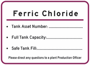 Other view of Safety Sign - Ferric Chloride - Poly - Black On White - 250 x 180 mm - Prosafe