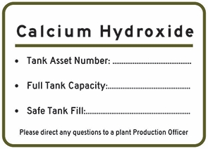 Other view of Safety Sign - Calcium Hydroxide - Poly - Black On White - 250 x 180 mm - Prosafe