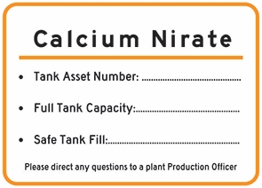 Other view of Safety Sign - Calcium Nitrate - Poly - Black On White - 250 x 180 mm - Prosafe