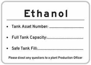 Other view of Safety Sign - Ethanol - Poly - Black On White - 250 x 180 mm - Prosafe