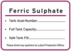 Other view of Safety Sign - Ferric Sulphate - Poly - Black On White - 250 x 180 mm - Prosafe