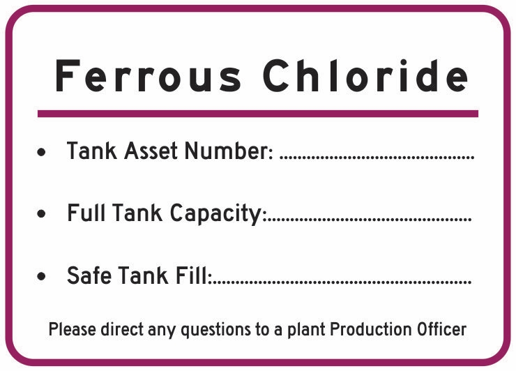 Other view of Safety Sign - Ferrous Chloride - Poly - Black On White - 250 x 180 mm - Prosafe