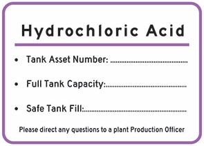 Other view of Safety Sign - Hydrochloric Acid - Poly - Black On White - 250 x 180 mm - Prosafe