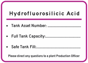 Other view of Safety Sign - Hydrofluorosilicic Acid - Poly - Black On White - 250 x 180 mm - Prosafe