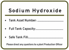 Other view of Safety Sign - Sodium Hydroxide - Poly - Black On White - 250 x 180 mm - Prosafe