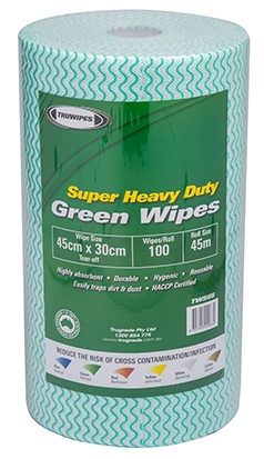 Other view of WIPES TRUWIPES GREEN 30CM X45M 100 WIPES