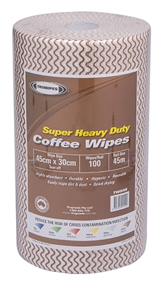 Other view of WIPES TRUWIPES COFFEE 30CMX45M 100 WIPES