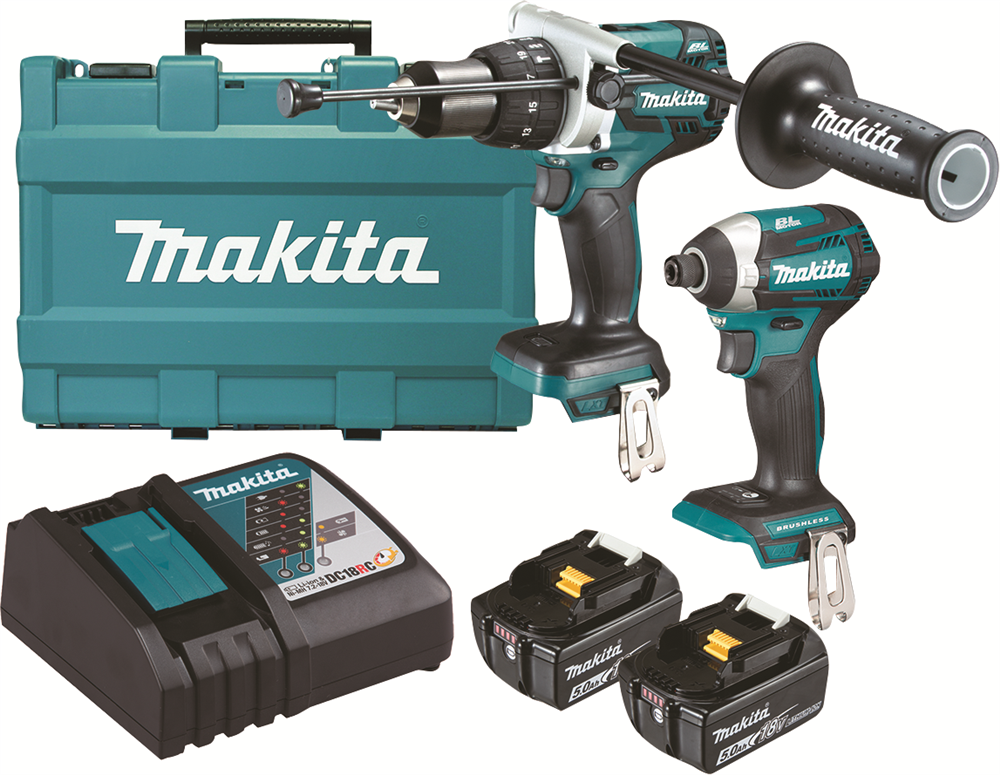 Other view of Makita DLX2176T 18V 5.0Ah Li-ion Cordless Brushless 2 Piece Combo Kit