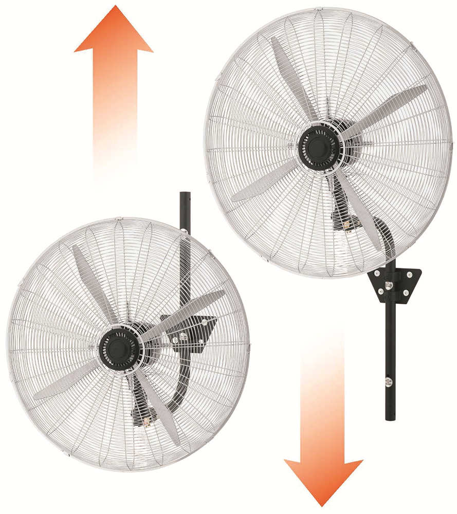 Other view of Strom – Industrial fan – Wall – Chrome – Remote – 750mm