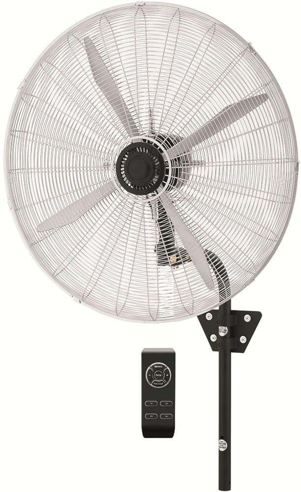 Other view of Strom – Industrial fan – Wall – Chrome – Remote – 750mm