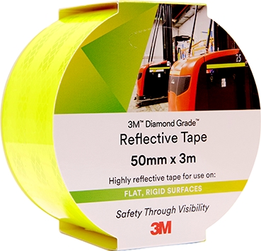 Other view of High-Visibility Reflective Tape - Fluorescent Yellow-Green - 50 mm x 3 m - 983-23 - AR010613628 - Diamond Grade - 3M