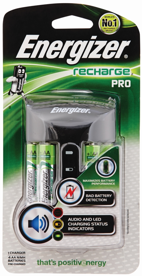 Other view of NiMH Battery Compact Pro Charger - Black - AA/AAA - 100 to 240 VAC 7 W - Recharge® - Energizer