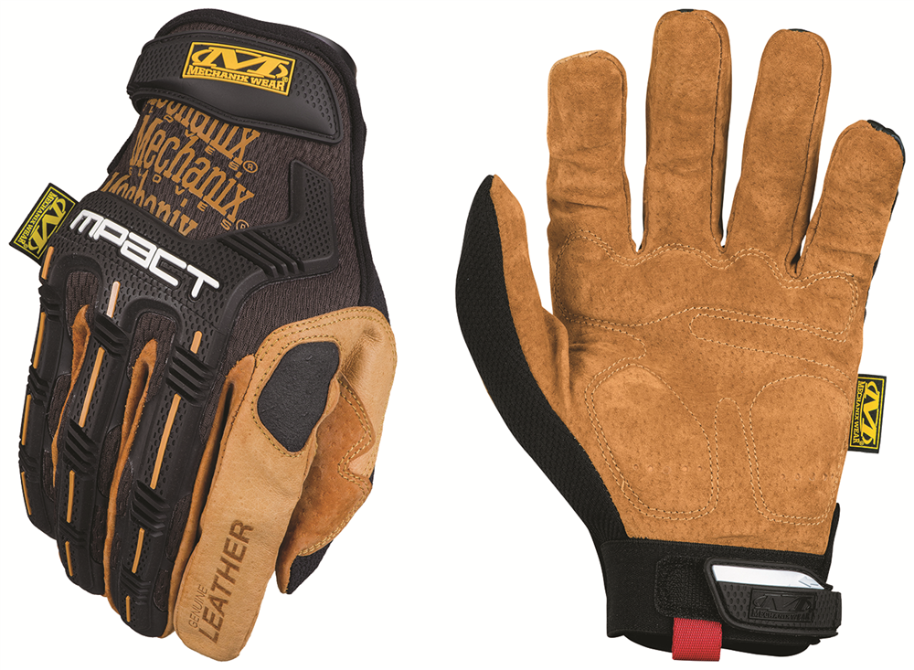 Other view of Mechanics Gloves - Hook and Loop Cuff - Full Fingers - Leather - Tan - Large - LMP-75 - M-Pact® Durahide™ - Mechanix Wear