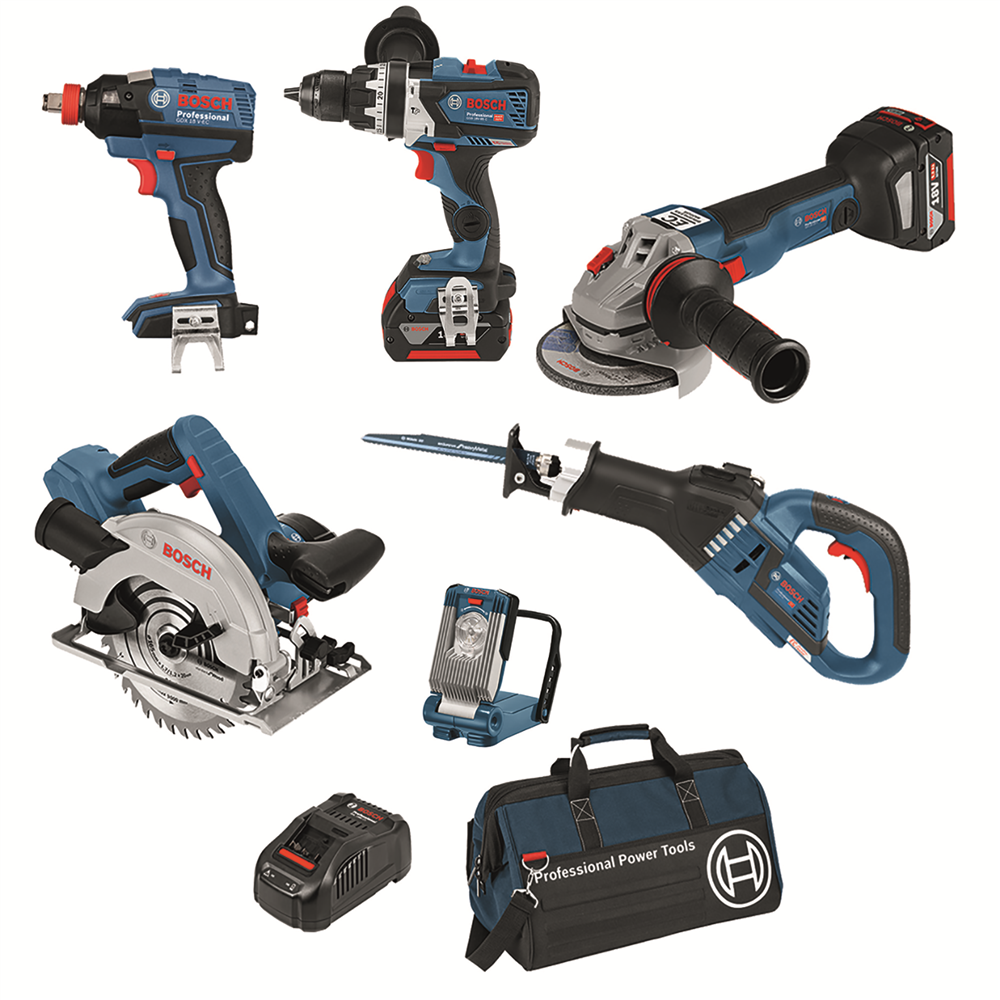 Other view of Bosch 18V 5.0Ah Li-ion Cordless Brushless 18VDB6-XGSEC 6 Piece Combo Kit