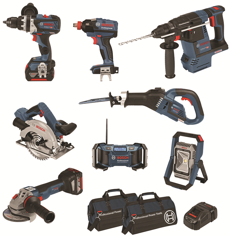 Other view of Bosch 18V 5.0Ah Li-ion Cordless Brushless 18VDB8-XGSEC 8 Piece Combo Kit