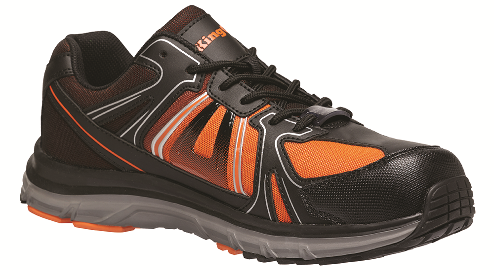 Other view of SHOE SAFETY KINGGEE K26465 BLK/ORA 8