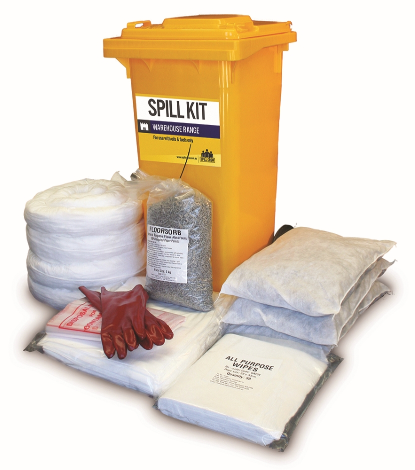 Other view of Spill Kit - Oil & Fuel - 120 L Wheelie Bin - 175 L Capacity - SCKW175Y - Spill Crew