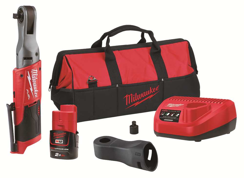 Other view of Milwaukee M12FIR38-201B FUEL Cordless Brushless Impact Ratchet Kit - 12V - 2.0Ah - 3/8inch