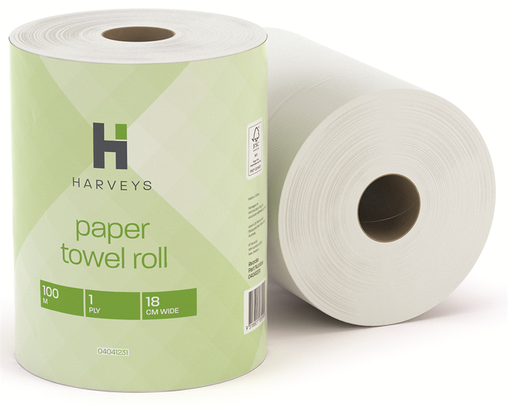 Other view of Harveys - Paper Towel Roll - 18cm x 100m - Carton of 16