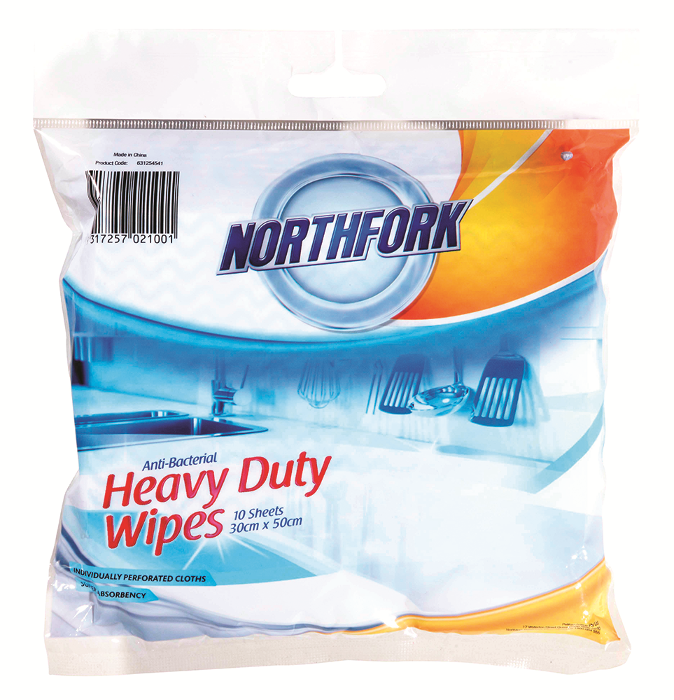 Other view of Heavy Duty Antibacterial Wipes - 10 pack - Northfork