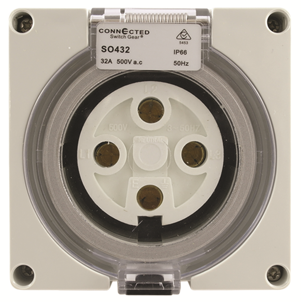 Other view of OUTLET 4 PIN ROUND CSG SO432 IP66 32A