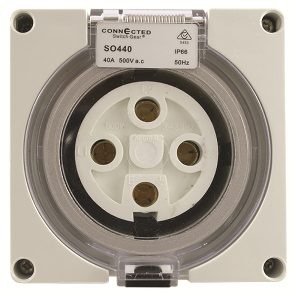 Other view of OUTLET 4 PIN ROUND CSG SO440 IP66 40A