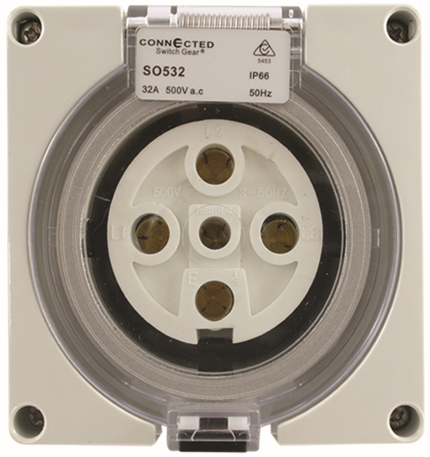 Other view of OUTLET 3 PIN ROUND CSG SO320R IP66 20A