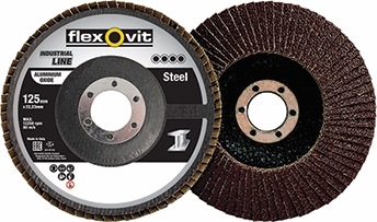 Other view of Flap Disc - Type 29 - Aluminium Oxide - X-Weight - Maroon - 125 x 22 mm - 60 Grit - R265 - Industrial Line - Flexovit