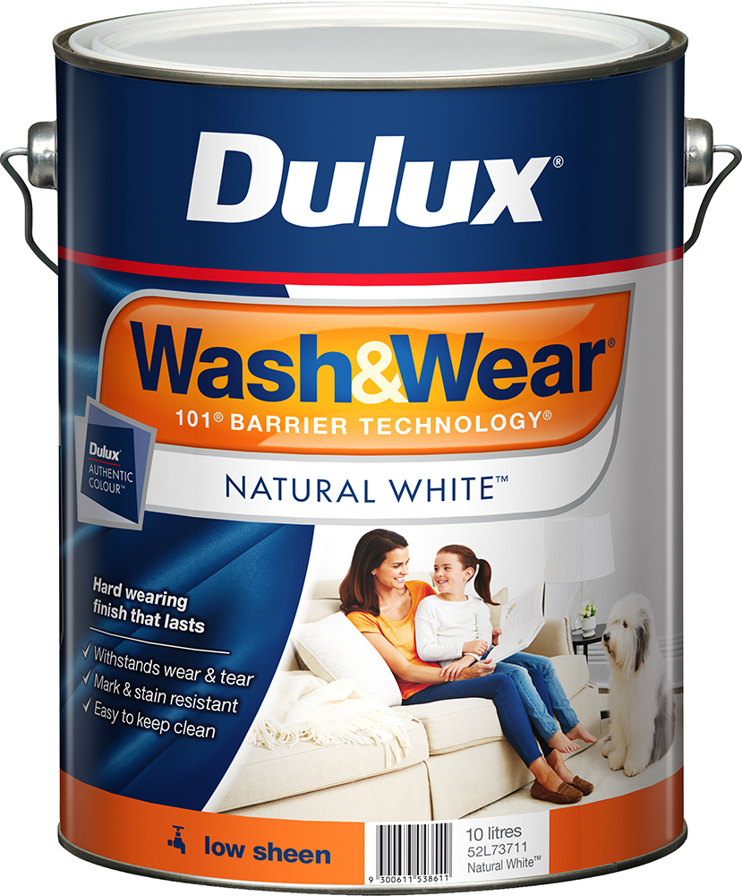 Other view of Wash & Wear Paint - Low Sheen - Natural White - 10L - Dulux