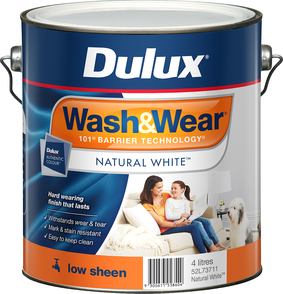 Other view of Wash & Wear Paint - Low Sheen - Natural White - 4L - Dulux