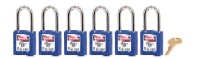 Other view of Safety Padlock - Keyed Alike - Thermoplastic - Blue - 410 Series - Zenex - Master Lock - (6/Set)