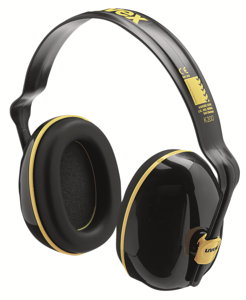 Other view of uvex K200 2610200 Earmuffs - Headband - Class 5 - 28dB - Black/Yellow