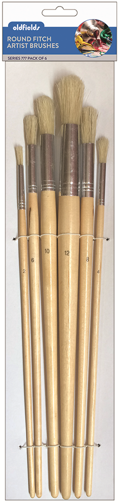 Other view of OLDFIELDS - Paint Brush - Round Fitch Pack - Pack of 6