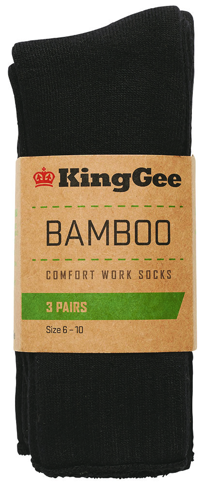 Other view of SOCKS MEN BAMBOO KG K09230 BLK 3PK 11-14