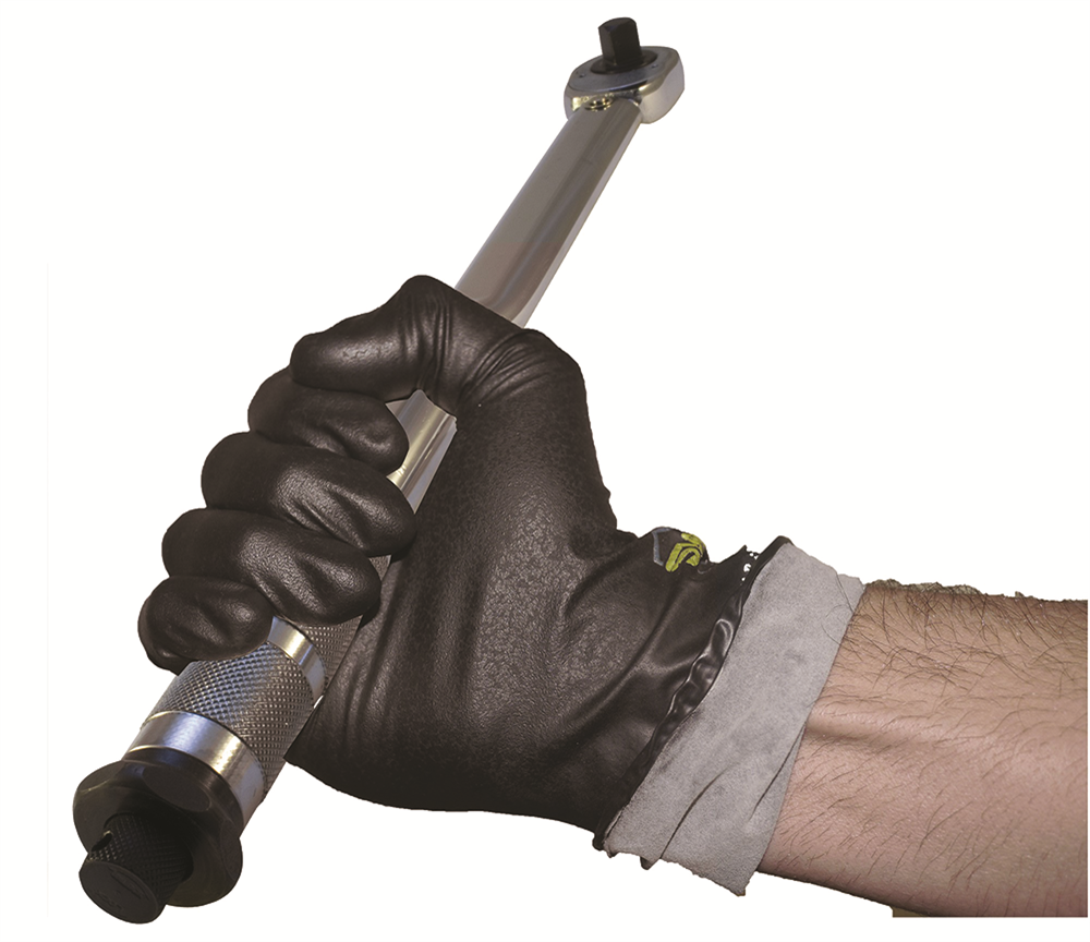 Other view of SW Safety MegaMan® Black N660886 Disposable Gloves - Biogradable Nitrile - Flock Liner - Fully Textured - Extended Cuff - 2XL - Box of 50