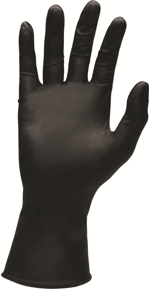 Other view of SW Safety MegaMan® Black N660883 Disposable Gloves - Biogradable Nitrile - Flock Liner - Fully Textured - Extended Cuff - M - Box of 50