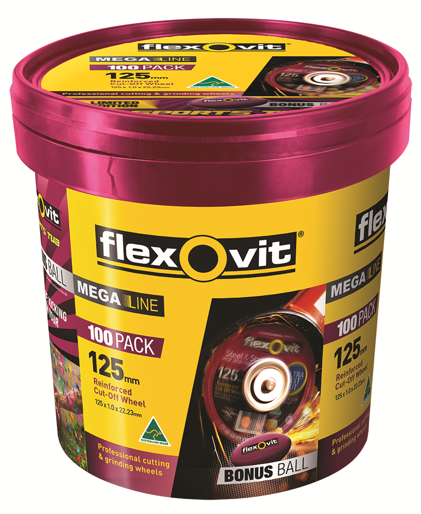 Other view of Flat Cut Off Wheel - Maxi Tub Maroon - 125 x 1.0 x 22 -Flexovit