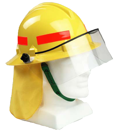 Other view of Protector HF44 Bush Fireman's Helmet - Yellow - HF44YE