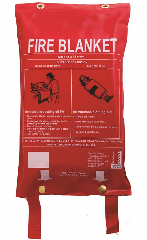 Other view of Fire blanket - Woven fibreglass fire resistant fabric - Red PVC pouch - 1Mx1M - FB11 - Fireworld