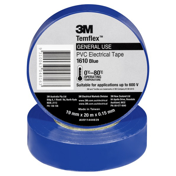 Other view of Electrical Tape PVC - Blue - 19mm x 20m - Temflex™ - 3M