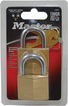 Other view of Padlock - Keyed Alike - Brass - 40 mm x 6 mm x 22 mm - Master Diamond - 140TAU - Master Lock