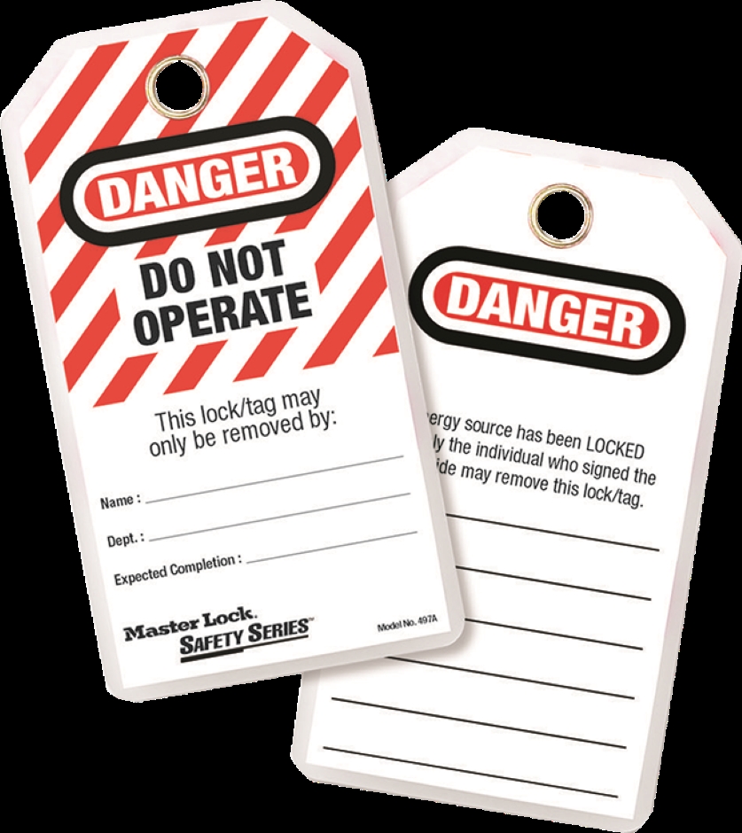 Other view of Safety Tag - Danger Do Not Operate - White/Red/Black - 0497A - Master Lock - (12/Pack)