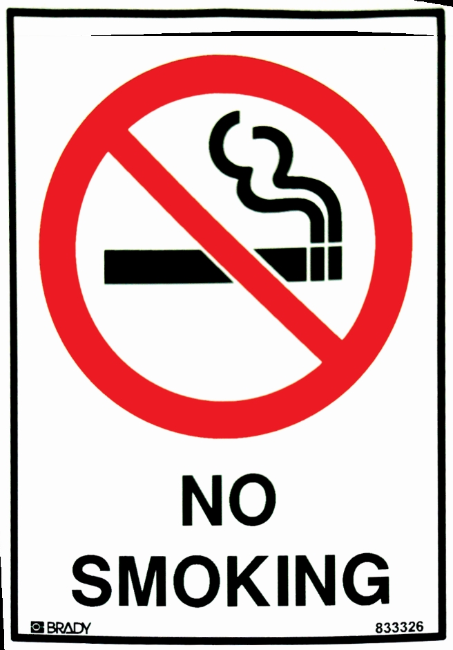 Other view of SIGN NO SMOKING 125X90 V 833326 (PK5)