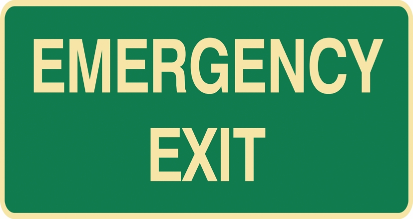 Other view of SIGN EMERG EXIT 450X180 835841