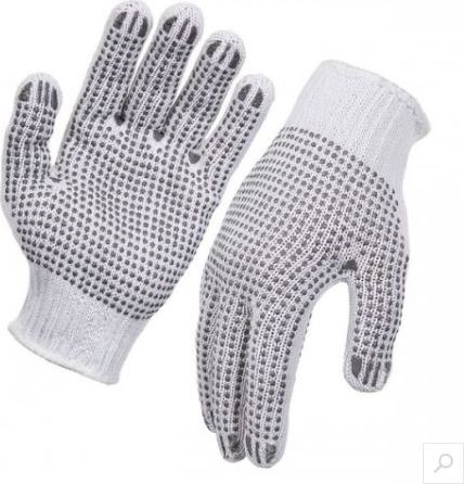 Other view of GLOVES P/COT KNIT DOUBLE DOT WH/BLK DOTS